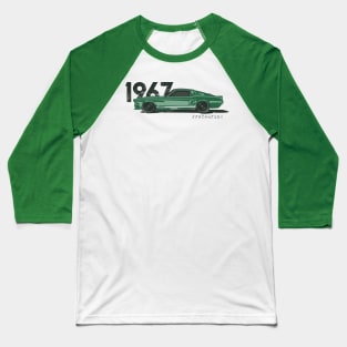 '67 GT-500 in Dark Moss Baseball T-Shirt